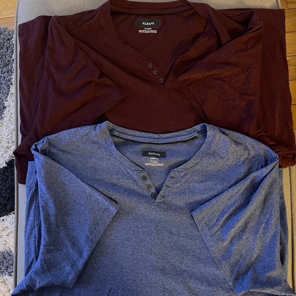 Two Alfani X-Large short sleeved shirts